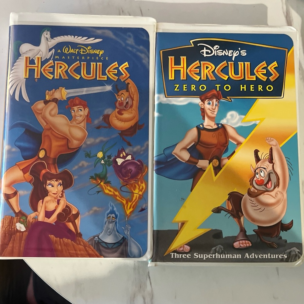 Disney's Hercules VHS‎ Lot Of 2, Hercules & Zero To Hero